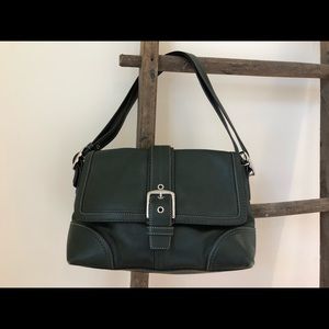 Dark Green leather COACH shoulder bag BARELY USED